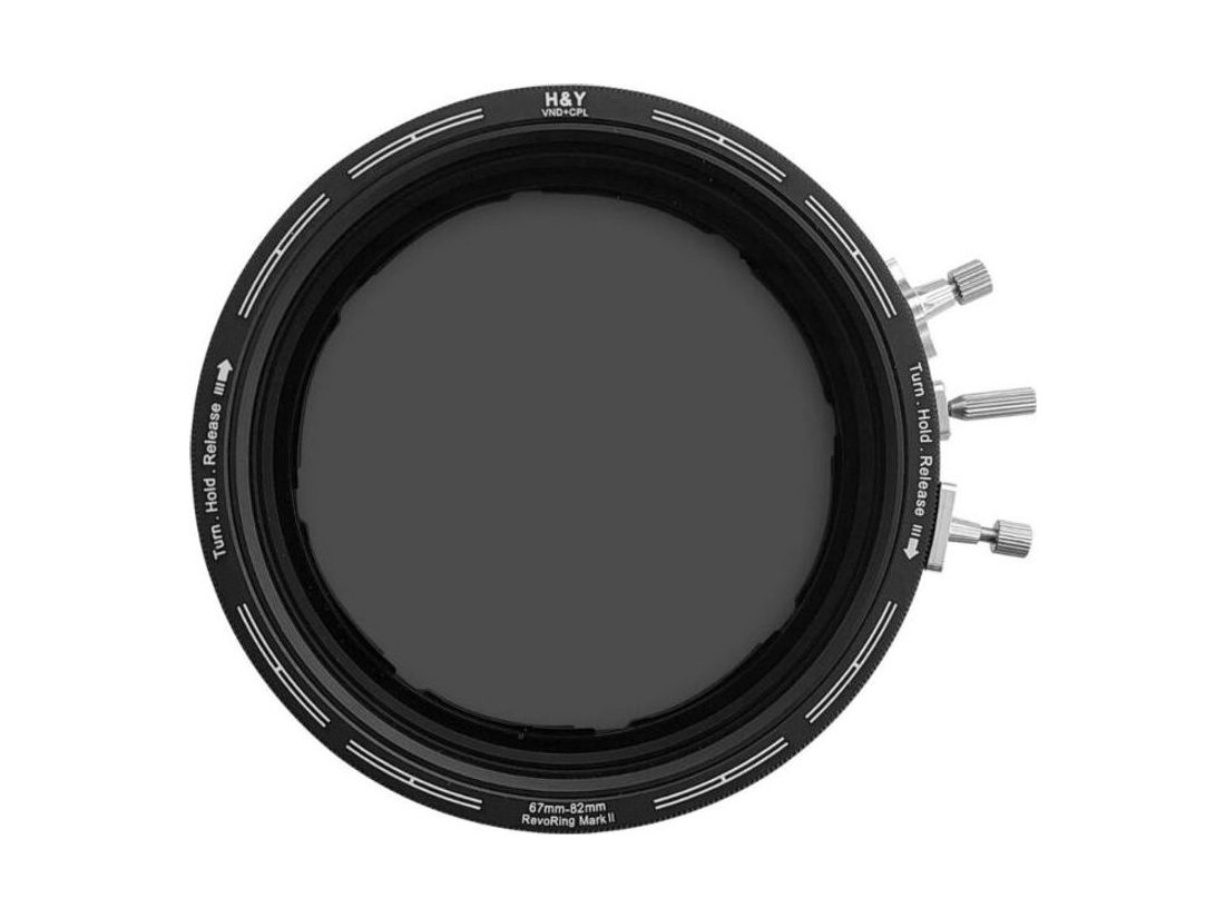 H&Y RevoRing variable ND and CPL filter, Mark II, fitting 67 to 82mm lens threads