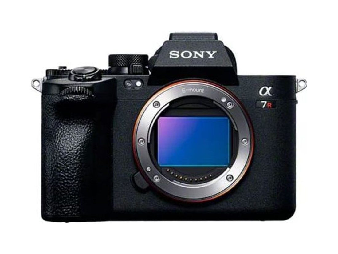 Sony Alpha 7R V mirrorless camera body, front view